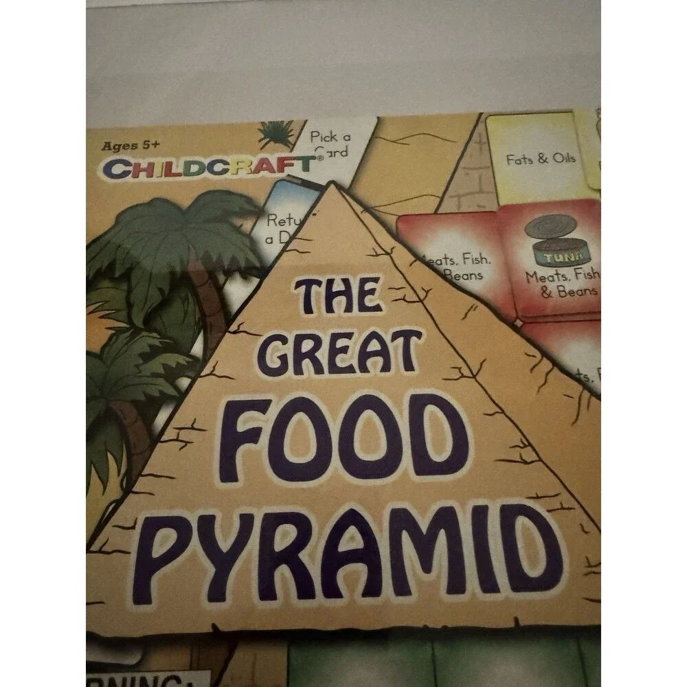 The Great Food Pyramid Game By Childcraft.  Teaches Children Healthy Eating. New